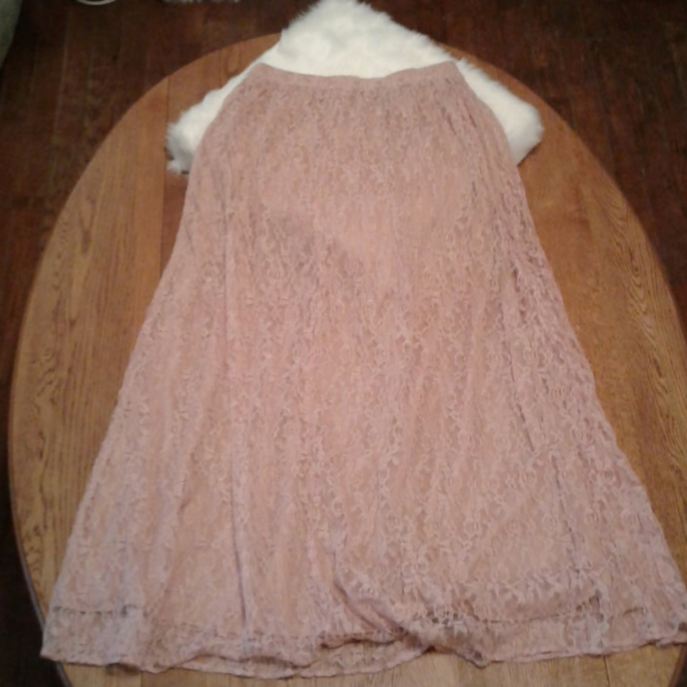 Vintage 90's Lace A-line Midi Skirt
